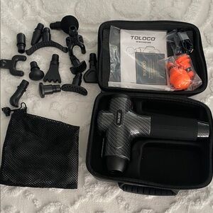 Toloco Black Massage Gun with Attachments